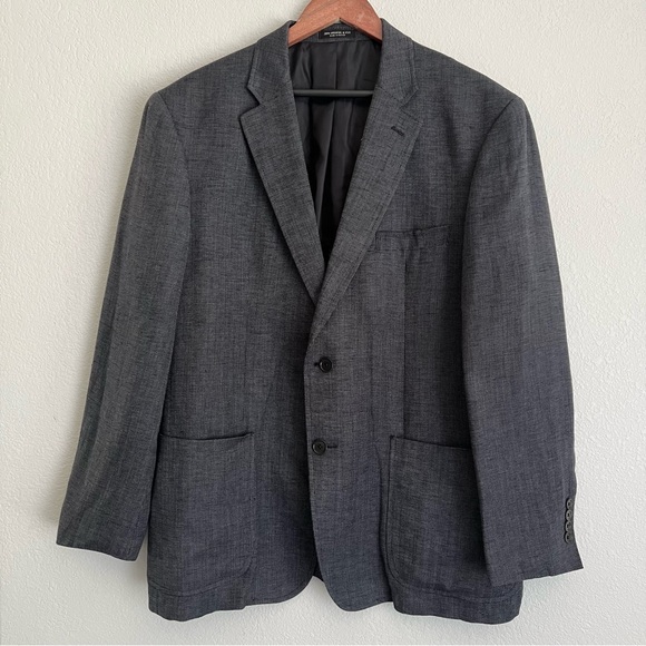 John Varvatos Star Usa Mens Single Needle Unstructured Blazer Size 44 R Grey